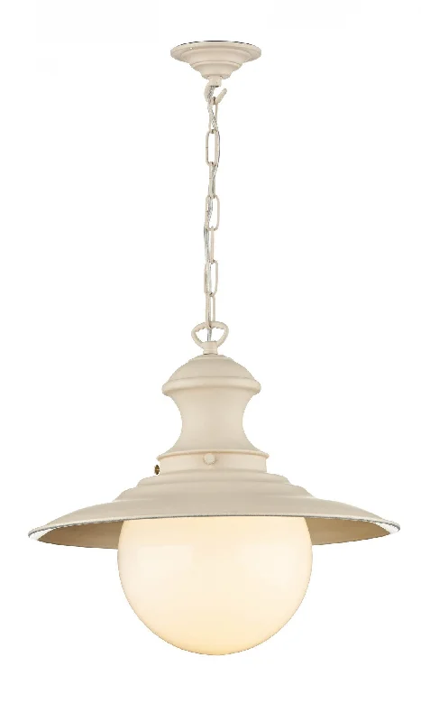 Glass Ceiling Lights with Frosted, Colored, or Etched GlassStation Cream and Glass Large Single Pendant - ID 3750 Glass Ceiling Lights with Frosted, Colored, or Etched GlassStation Cream and Glass Large Single Pendant - ID 3750