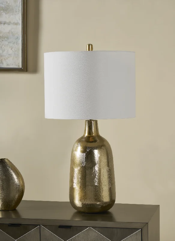 glass table lamps with a frosted surface for soft light diffusionBrass Finish Table Lamp