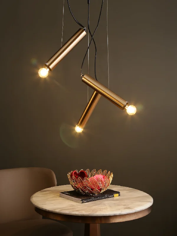 Gothic Ceiling Lights with Dark Metalwork and Pointed ArchesTorch Pendant Light