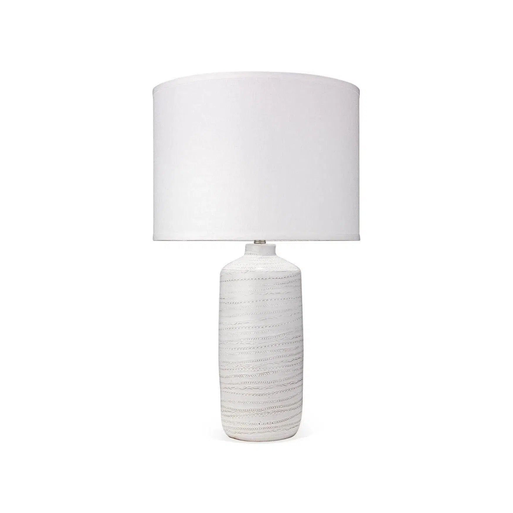 asian inspired table lamps with bamboo accents for a zen atmosphereWhite Ceramic Trace Table Lamp
