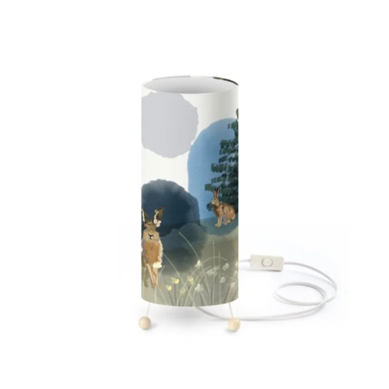 asian inspired table lamps with bamboo accents for a zen atmosphereWoodland Hare Table Lamp
